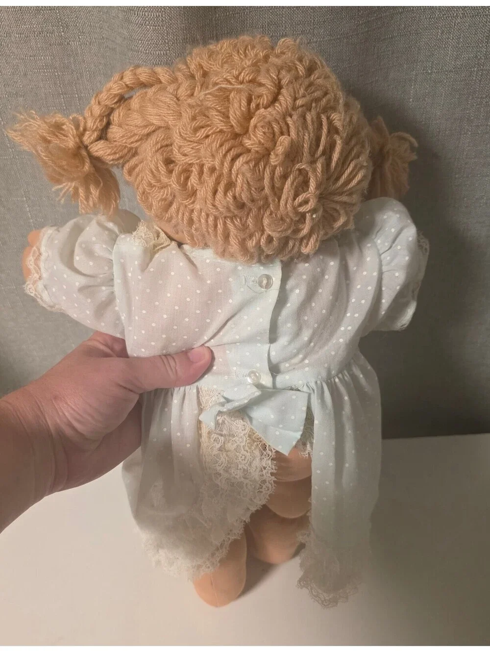 VTG 1982 Cabbage Patch Kids Doll with Yarn Hair and Lace Dress